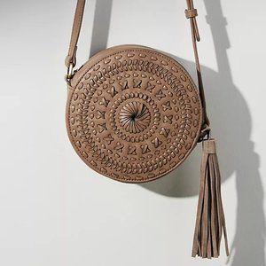 Anthropologie NWOT Woven Mini Circle Bag